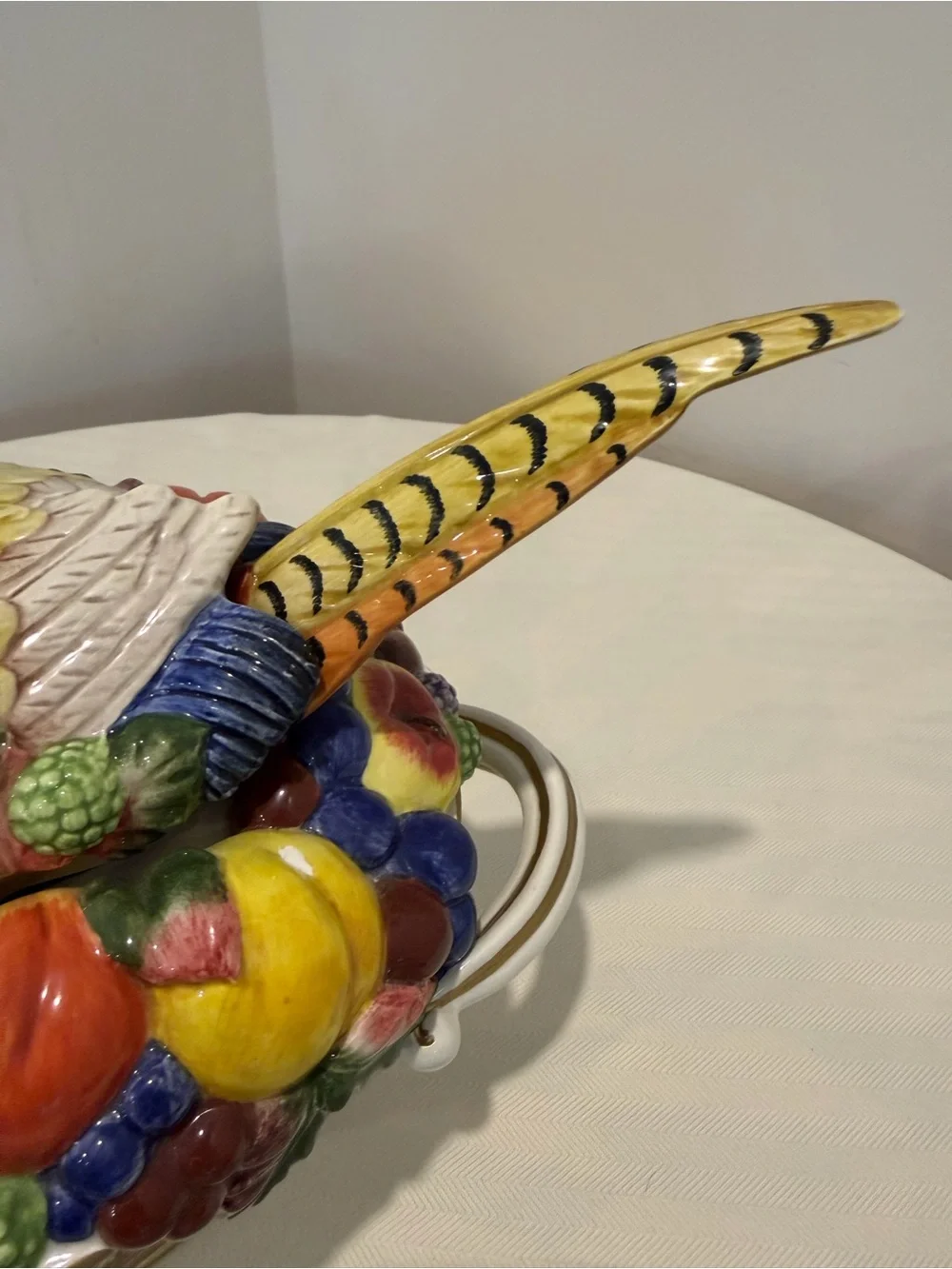 Fitz & Floyd Venezia Autumn Bounty Pheasant Tureen w/Ladle & Lid